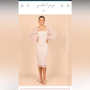 Petal and Pup pink flower bodycon dress